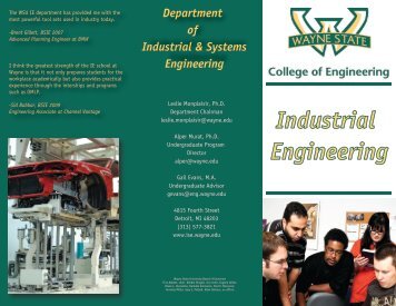 Undergraduate Brochure - College of Engineering - Wayne State ...