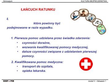 FOLIOGRAMY ModuÅu 5 - "Zasady udzielania pierwszej pomocy"