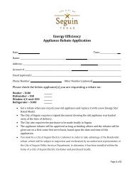 Rebate Application Form - City of Seguin