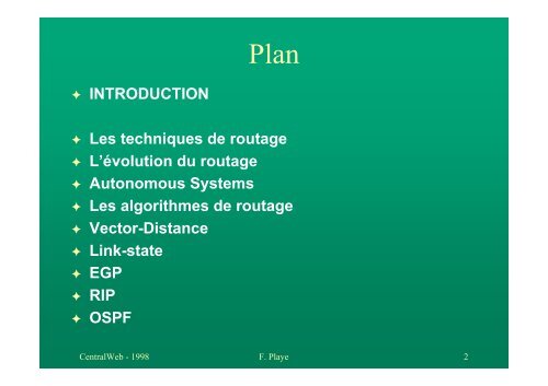 TCP/IP - Le routage dynamique