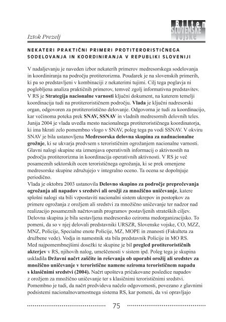 Letnik 9/2, september 2007 - Slovenska vojska