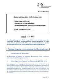 Mustersatzung Abwassergebühren