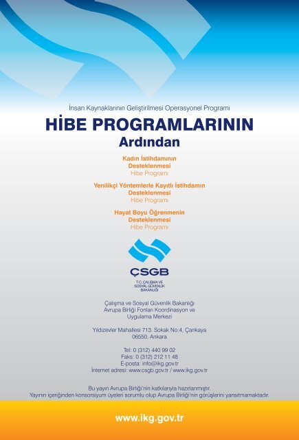 Hibe ProgramlarÄ±nÄ±n ArdÄ±ndan - Ä°nsan KaynaklarÄ±nÄ±n GeliÅtirilmesi ...