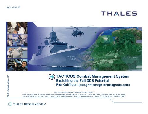 TACTICOS Combat Management System - Object Management ...