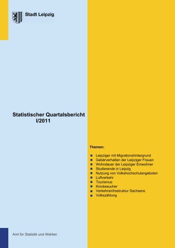 Statistischer Quartalsbericht - Stadt Leipzig
