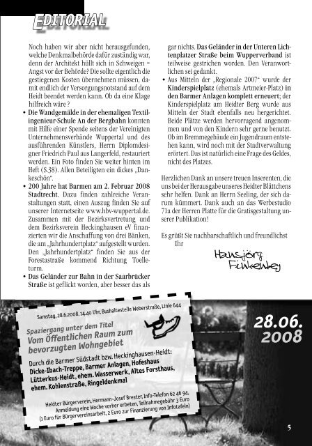REDAKTIONELLES VOM HEIDT ... - Heidter Bürgerverein