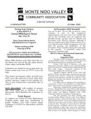 October 2010 first draft - Monte Nido Valley Community Association