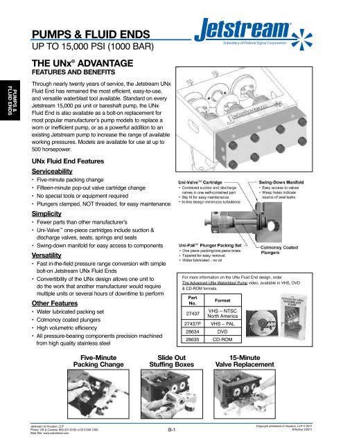 UNxÂ® FLUID ENDS - Jetstream