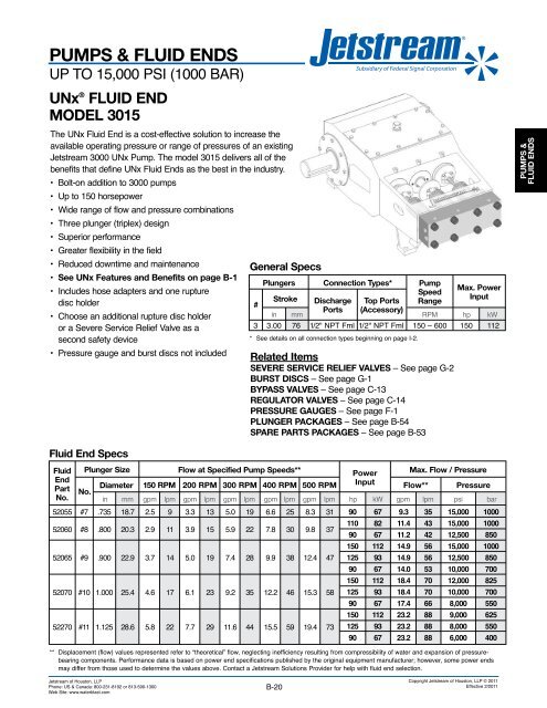 UNxÂ® FLUID ENDS - Jetstream