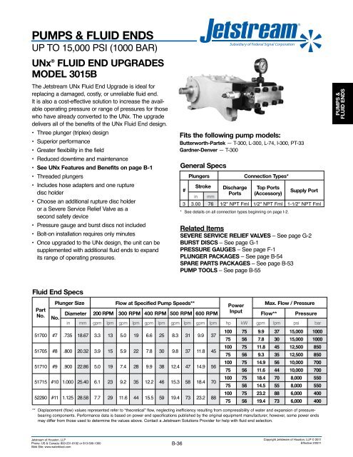 UNxÂ® FLUID ENDS - Jetstream