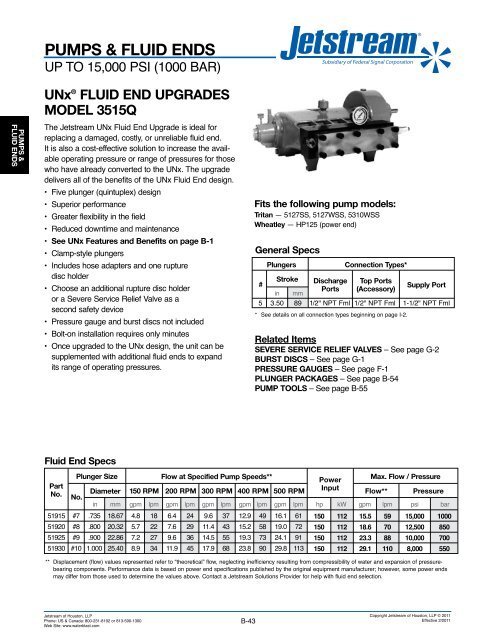 UNxÂ® FLUID ENDS - Jetstream