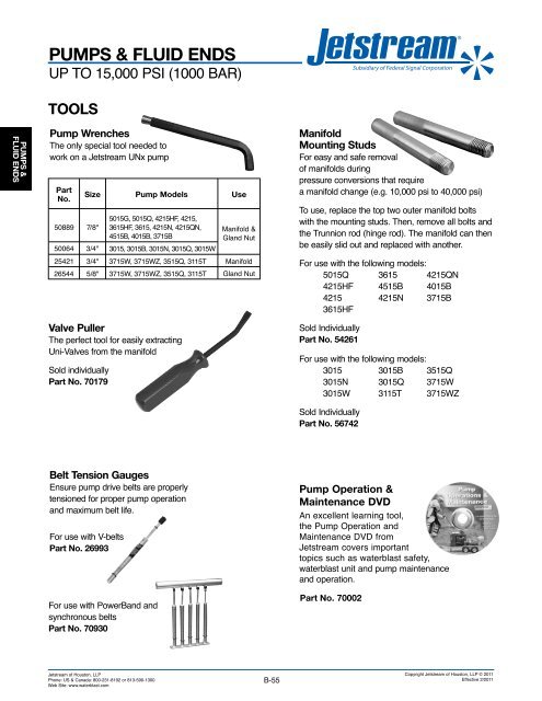 UNxÂ® FLUID ENDS - Jetstream