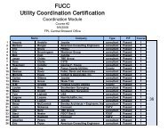 FUCC Utility Coordination Certification