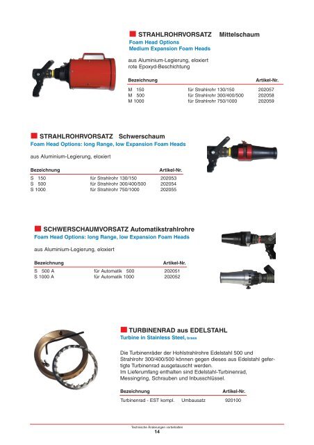 STRAHLROHR 130 DIN STRAHLROHR 150 - hasicskatechnika.cz