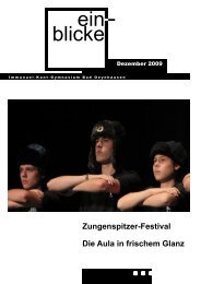 Zungenspitzer-Festival Die Aula in frischem Glanz - Immanuel-Kant ...