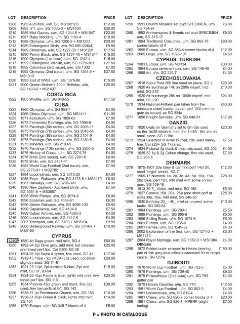 Stamp Buy or Bid iss54 - All World and GB Buy Bid Catalogue