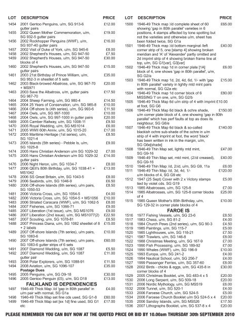 Stamp Buy or Bid iss54 - All World and GB Buy Bid Catalogue