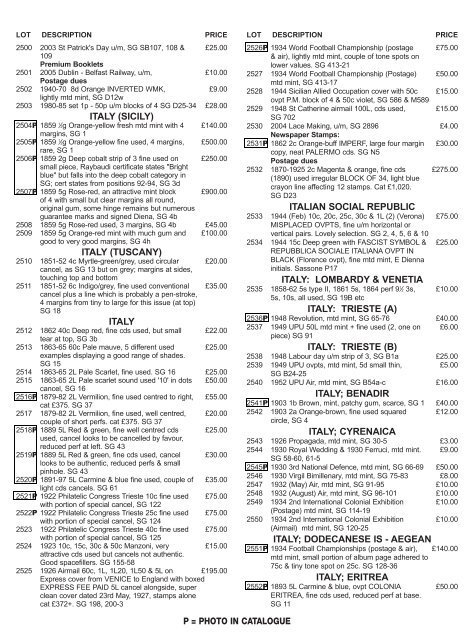 Stamp Buy or Bid iss54 - All World and GB Buy Bid Catalogue