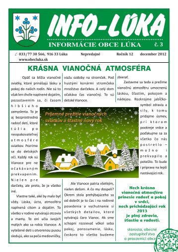 KRÃSNA VIANOÄNÃ ATMOSFÃRA - Obec LÃºka.sk