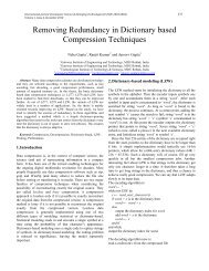 Removing Redundancy in Dictionary based Compression ... - ijcset