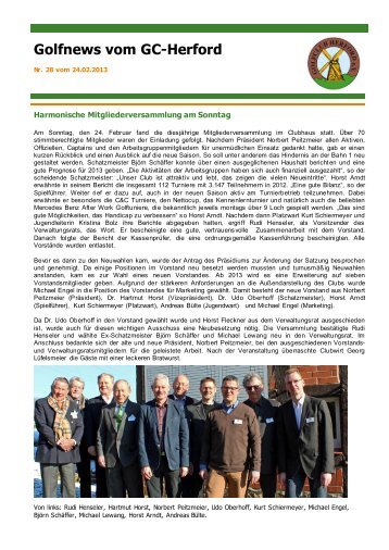 Golf-Newsletter 28 - Golfclub Herford