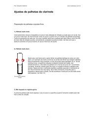 Ajustes de palhetas de clarinete