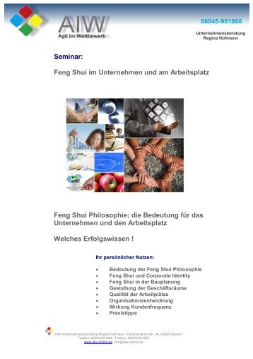 Seminar: Feng Shui im Unternehmen und am Arbeitsplatz Feng ...