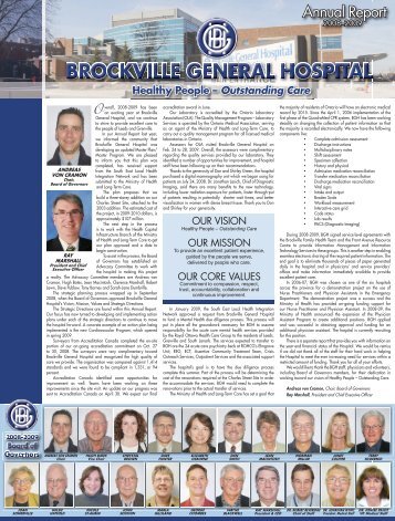 Annual Report 2008-2009 - Brockville General Hospital