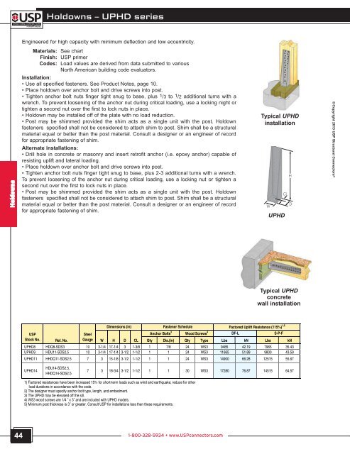 Installation Notes - USP Connectors