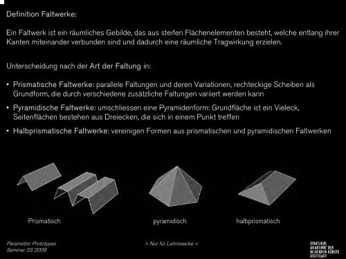 Vorlesung Faltwerke.pdf - Staatliche Akademie der Bildenden ...