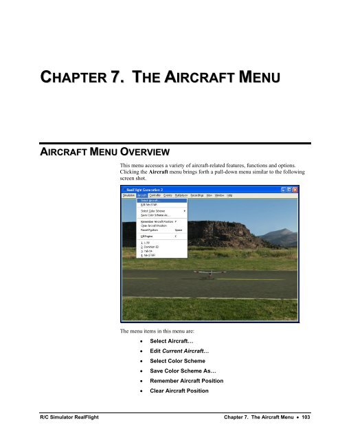 RealFlight G3 Manual - Great Planes Software Support