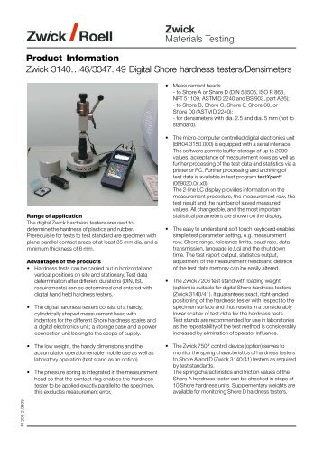 Digital Shore Hardness Tester. 3140 datasheet