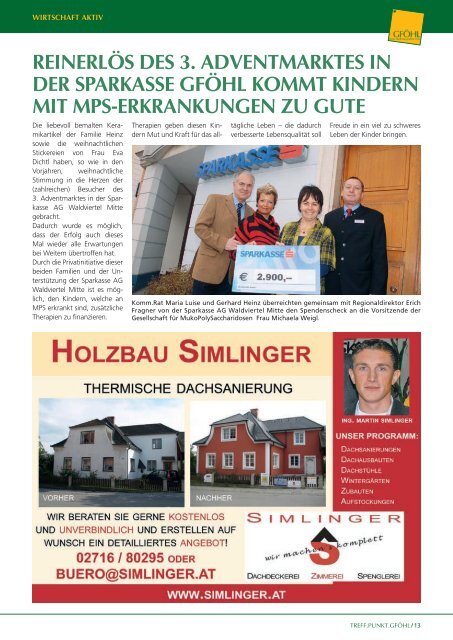 STADT GFÖHL DANKT - Stadtgemeinde Gföhl