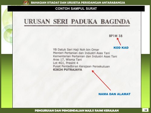 pengurusan dan pengendalian majlis rasmi kerajaan - Bahagian ...