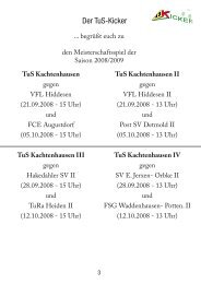 Der TuS-Kicker - TuS Kachtenhausen Kicker