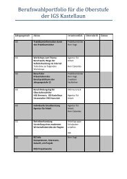 Berufswahlportfolio fÃ¼r die Oberstufe der IGS Kastellaun