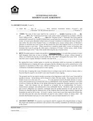 centennial estates resident lease agreement - Ellsworth Air Force ...