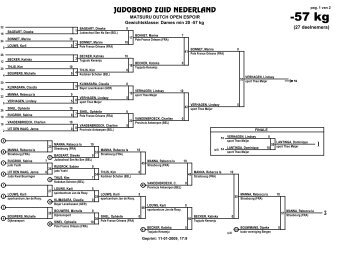 -57 kg - Judo Bond Nederland