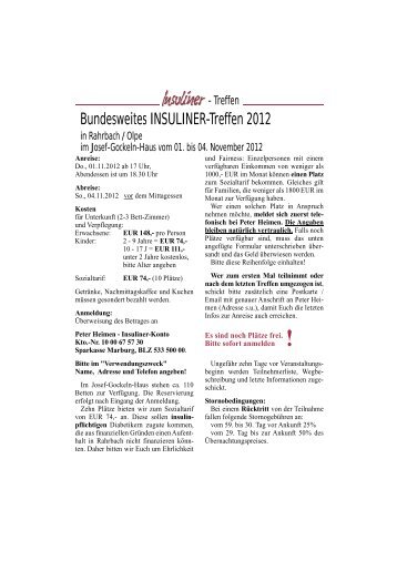 Bundesweites INSULINER-Treffen 2012