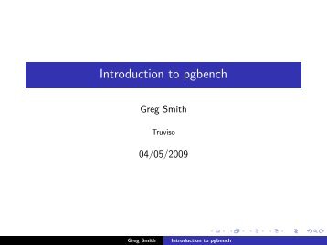 Introduction to pgbench