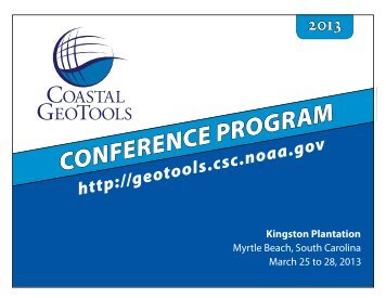 CONFERENCE PROGRAM - Coastal GeoTools - NOAA