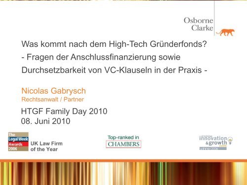 Was kommt nach dem HTGF - High-Tech GrÃ¼nderfonds