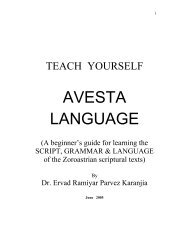 Learn Avestan by Karanjia - Heritageinstitute.com