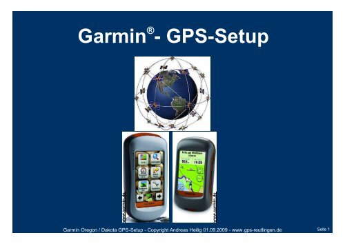 Garmin - GPS-Setup - GPS-Reutlingen