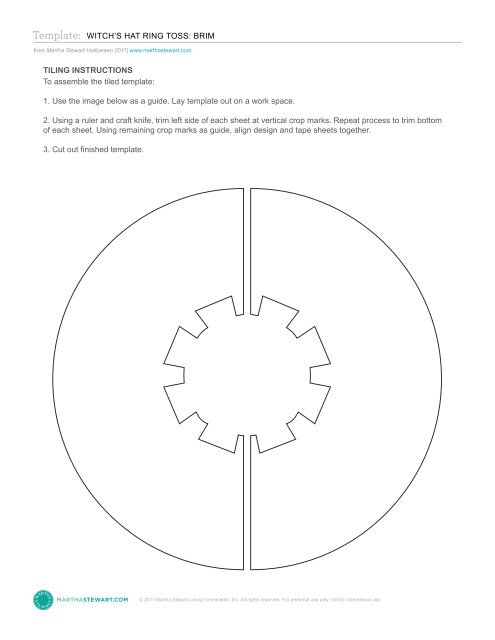 Template Witch S Hat Ring Toss Brim Tiling Martha