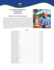 31st Carolinas Mid-Amateur - Carolinas Golf Association