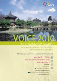 THE 4TH WORLD VOICE CONGRESS - PEOPLE-X