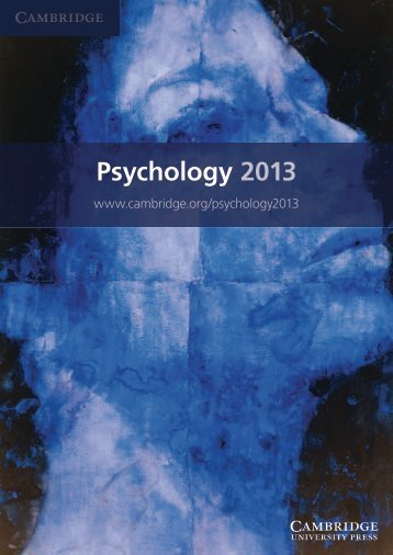 Psychology 2013 - Cambridge University Press India