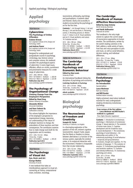 Psychology 2013 - Cambridge University Press India