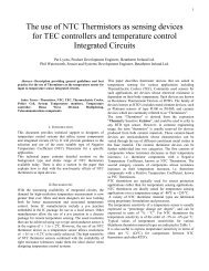 The use of NTC Thermistors as sensing devices for TEC controllers ...